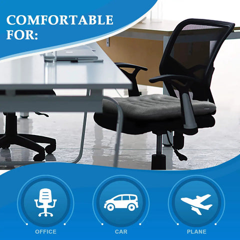Office chair with Ultimate Comfort Office Chair Cushion With Breathable Air Mesh Non Slip Desk Chair Pad Grey