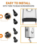 Replacement Screws Kit For Video Doorbells, Fits All Video Doorbell Models, 20 Pieces In 4 Sets, Black Finish, Easy Install with T6 Screws