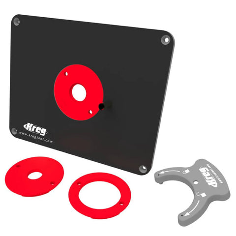 Heavy Duty Phenolic Router Table Insert Plate Fits Triton MOF001 And TRA001 Routers With Slick Level Loc Rings And Predrilled Mounting Holes For A Bullseye Fit And No Sweat Setup On Your Favorite Workbench.