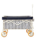 Foldable Beach Wagon With Six Point Seven Inch Fat Tires For Sand And Mixed Terrain No Sweat Easy Pull Cart for Beach and Camping shown in Heritage Navy Stripe
