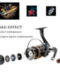 Spinning Fishing Reel With Left Right Interchangeable Wooden Handle, Heavy Metal Body, Smooth 5.2 To 1 Gear Ratio, 13 Ball Bearings