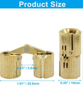 12 Pack 10mm Hidden Brass Barrel Hinges For Jewelry Boxes And DIY Hand Craft, Concealed Furniture Hinges With 180 Degree Opening