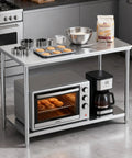 Heavy Duty Pro Grade Stainless Steel Kitchen Prep Table With Adjustable Undershelf for home and commercial kitchens
