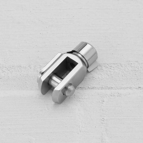 Two Pack M6x1 Thread 32mm Length Beefy Air Cylinder Rod Clevis End Yoke Fork Joint With Spring Pin Zinc Plated Steel For Electronic Automatic Equipment And Heavy Duty Automation Projects close-up