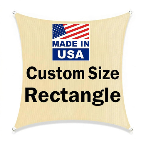 Sun Shield Shade Sail 10x20 Rectangle Sand Outdoor Canopy for Backyard Patio Pergola Garden Deck Breathable UV Blocking HDPE Fabric 185 GSM With Durable Stainless D Rings Custom Size Available Backyard Chill Vibe