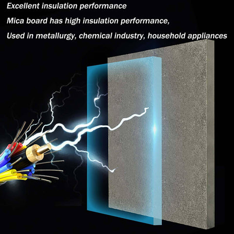 Mica Sheet For Electrical Insulation And High Heat Resistance, showing 4mm thick board blocking electrical charge, great for DIY