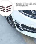 Soptrise 6 Pcs Car Front Bumper Canards Fit For Nissan Pathfinder 2016-2025, matte black rubber fins on white bumper