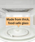 10.5 Inch Microwave Glass Tray Replacement Compatible With 252100500497 HB-P90D23 HB-P90D23A HBP90D23 in microwave interior.