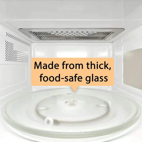 10.5 Inch Microwave Glass Tray Replacement Compatible With 252100500497 HB-P90D23 HB-P90D23A HBP90D23 in microwave interior.