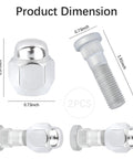 Wheel Studs And Lug Nuts Set M12x1.25 For Subaru Outback Legacy Forester 2 Sets dimensions and design details