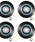 Four Piece Dryer Drum Roller Kit Replacement For Maytag Kenmore Whirlpool KitchenAid Dryers Compatible With W10314171 W10314173