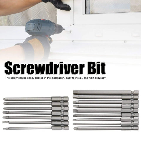 Kickstart Your Home Repair Game With This Awesome 16Pcs Screwdriver Bits Set Featuring Hex Cross Slotted And Pentalobe Tips Made From Tough Chrome Vanadium Steel For Drills And Manual Tools. 16-piece chrome vanadium steel screwdriver bits set for drill and manual use, shown with magnetic tips