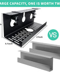Under Desk Cable Tray Organizer No Drill Installation 17 By 5.71 By 6.3 Inches Large Capacity White Wire Management Basket Clamp