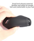 Hand holding black silicone 5 Button Key Fob Cover For Kia Sportage 2026, K4 K5 2025 2026, Telluride 2022 2026, Sorento 2024 2026