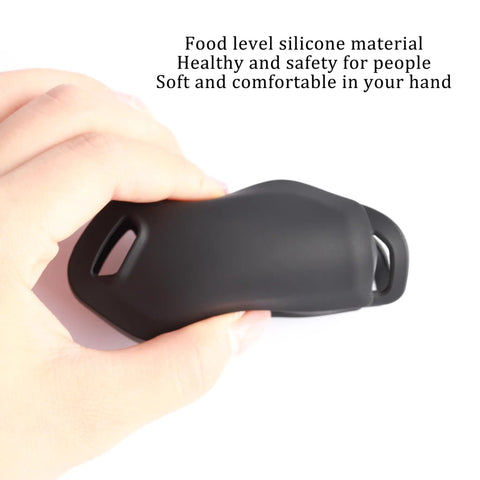 Hand holding black silicone 5 Button Key Fob Cover For Kia Sportage 2026, K4 K5 2025 2026, Telluride 2022 2026, Sorento 2024 2026