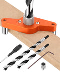 Floating Shelf Drill Guide Kit With Half Inch By Nine Point Eight Inch And Half Inch By Five Inch Bits, Self Centering Doweling Jig