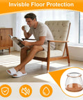 Silicone Felt Chair Leg Floor Protectors 24 Pack on chair in living room, Universal L Size Fits Round 1 And 5 Sixteenth To 2 Inches.