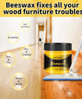 Beeswax Wood Polish And Conditioner Kit For All Finishes With Waterproof Restorer Multipurpose Wood Wax Cleaner jar on floor