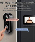 Front view of Waterproof Wireless Video Doorbell With 4.3 Inch HD Monitor, showing intercom setup with two-way audio feature.