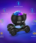 Galaxy Projector 5 In 1 Nebula Aurora Light With Built In Bluetooth Speaker White Noise Night Light on black base