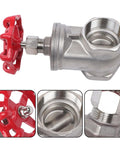 Stainless Steel Gate Valve DN50 2 Inch NPT Full Port Industrial Grade For Water And Oil Lines, High Flow Efficiency