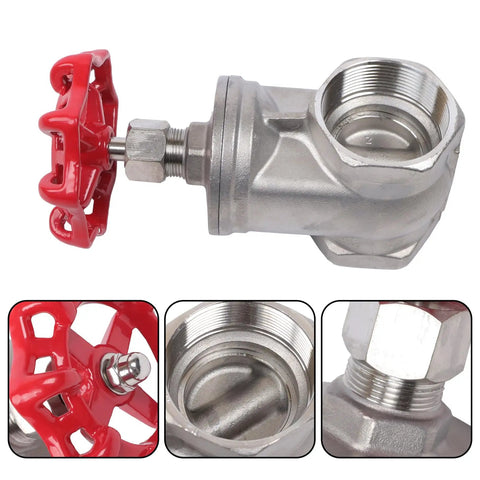Stainless Steel Gate Valve DN50 2 Inch NPT Full Port Industrial Grade For Water And Oil Lines, High Flow Efficiency