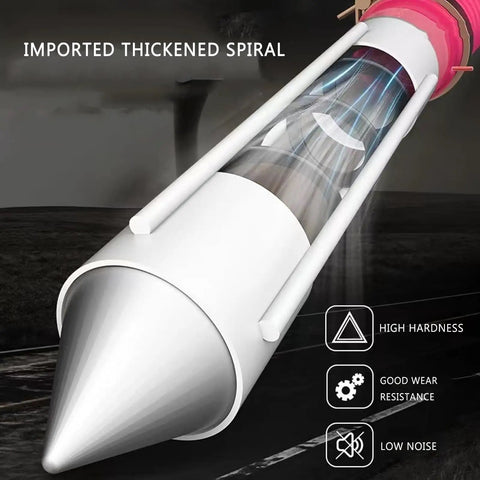 Close-up of the imported thickened spiral of a Heavy Duty 4 Meter Grain Suction Machine With 2200 Watt Motor.