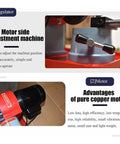 Close-up of the motor side adjustment machine on the Heavy Duty Electric Circular Saw Blade Sharpener With Five Inch Grinding Wheel And Water Reservoir For Carbide Inserts 550 Watt Motor Built Like A Tank.