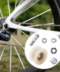Upgrade Your Ride With This Durable Chain Tensioner Roller Pulley Kit. Stop Worrying About Your Bike Chain Falling Off During Your Daily Commute Or Weekend Adventures And Get Ready For Long Lasting Performance Today., white bike chain tensioner roller pulley kit with steel bolt, nut, washer and nylon rollers