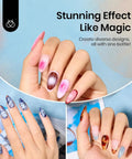 Blooming Gel Nail Polish HEMA Free 20ml Kit with Nail Art Brush, marble and watercolor effects on nails, soak off UV