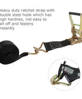 4 Pack 2 Inch 20 Foot Ratchet Straps Heavy Duty Tie Down Workhorse With Double J Hook And 8000 Lbs Break Strength for secure cargo.