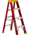 Non Conductive Fiberglass Step Ladder Four Feet, 300 Pound Capacity, Type IA Safety Rated product image