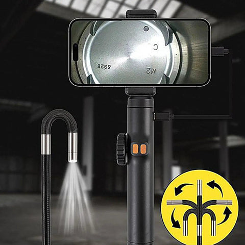 Get Into Those Tricky Tight Spaces With This Versatile Compact Borescope Camera featuring real-time imaging on smartphone.