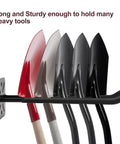 Heavy Duty Double Garage Hooks Wall Mount 12.44 Inch Long Utility Hangers Two Pack For Ladders Bikes Tires Garden Tools Strollers Snowboards Shovels Rakes Axes Large Tools And More holding shovels