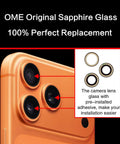 2 Pack Rear Camera Lens Glass Replacement For iPhone 17 Pro Max And 17 Pro With Pre Installed Adhesive displayed on phone