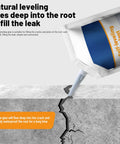 Heavy Duty Liquid Concrete Crack Filler and Waterproof Sealant for Basements Roofs and Pool Projects Quick Setting Formula 500ML tube dispensing into a crack.