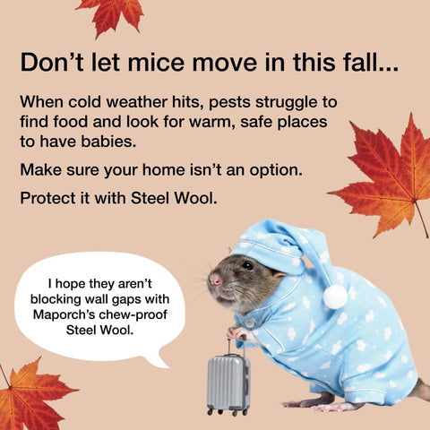 Steel Wool Pest Blocker 2 Pack For Mouse Control And Rodent Deterrent To Seal Pipe Gaps Straight Up Tight With Flexible Hole Fillers.