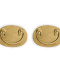 Oval Brass Drawer Pulls Set Of 2 4 Inch Cabinet Handles With 60mm Center To Center Bore And Included Soft Joining Pins