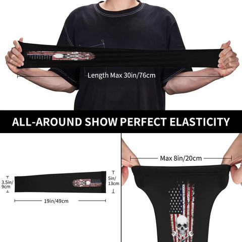 Fresh Ice Silk Cooling Arm Sleeves Bold Us Flag Print Heavy Duty Uv Blocker For Jogging Cycling Driving Total Game Changer Legit Snug Daily Driver For Road Trips