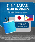 Must Have Travel Type A Plug Adapter For USA Inputs That Works In Japan And Philippines Dual USB Ports Up To Two Point Four Amps