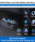 Proportional Electric Over Hydraulic Trailer Brake Controller Kit for 1-4 Axle Trailers with digital display installed in vehicle