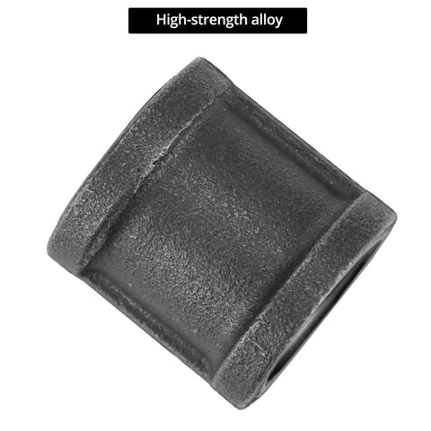 Pack Of Twenty Half Inch Iron Cast Pipe Couplings For Vintage DIY Furniture And Industrial Decor Projects, Heavy Duty Malleable Iron Fittings For Standard Threaded Pipes, Rust Resistant And Ready To Build, angled iron pipe coupling