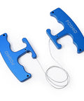 PlateLine Car Emblem Removal Tool Kit With Aluminum Alloy Handle And 60cm PE Cable Set showing aluminum handles with cables.