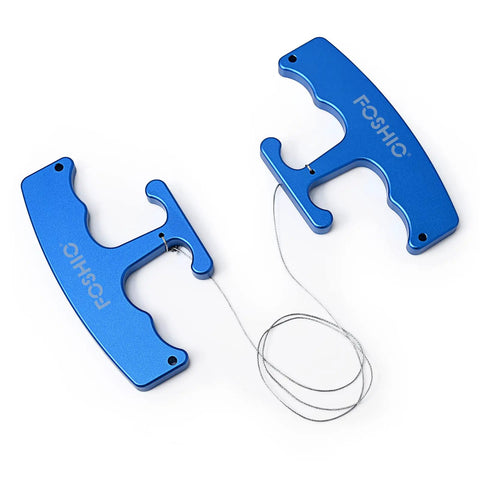 PlateLine Car Emblem Removal Tool Kit With Aluminum Alloy Handle And 60cm PE Cable Set showing aluminum handles with cables.