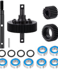 Steel Gearbox Transmission Gear Set With Ball Bearings Upgrade For 1/10 Traxxas Slash 2WD Rustler Stampede Bandit VXL RC Car