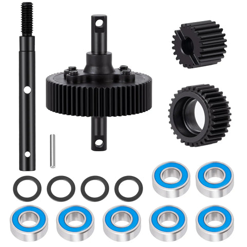 Steel Gearbox Transmission Gear Set With Ball Bearings Upgrade For 1/10 Traxxas Slash 2WD Rustler Stampede Bandit VXL RC Car