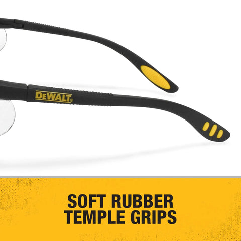 Heavy Duty Workhorse Bifocal Safety Glasses With 2.5 Power Reading Lens, Trade Proven Polycarbonate Shields, Rock Solid Rubber Temple Grip For All Day Job Site Comfort And Secure Fit