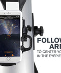 StarSense Explorer LT 114AZ App Enabled Telescope With Smartphone Dock And StarSense App showing sky guidance arrows