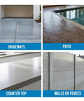 Concrete Sealer 1 Gallon Ready To Use With Deep Penetrating Silane Siloxane For All Concrete Surfaces No Mess Protect Against Water And Salt Damage Natural Finish Easy DIY Application on driveways, patios, countertops, and walls.