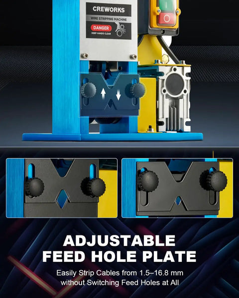 Electric Wire Stripper Machine For Scrap Copper Automatic 0.06 To 1 Inch Wire Stripping Five Channel Copper Wire Stripper